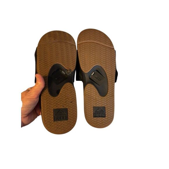 Reef Mens Slide Sandals Black Non-Slip Rubber Casual Footwear Size 11 - Picture 4 of 6